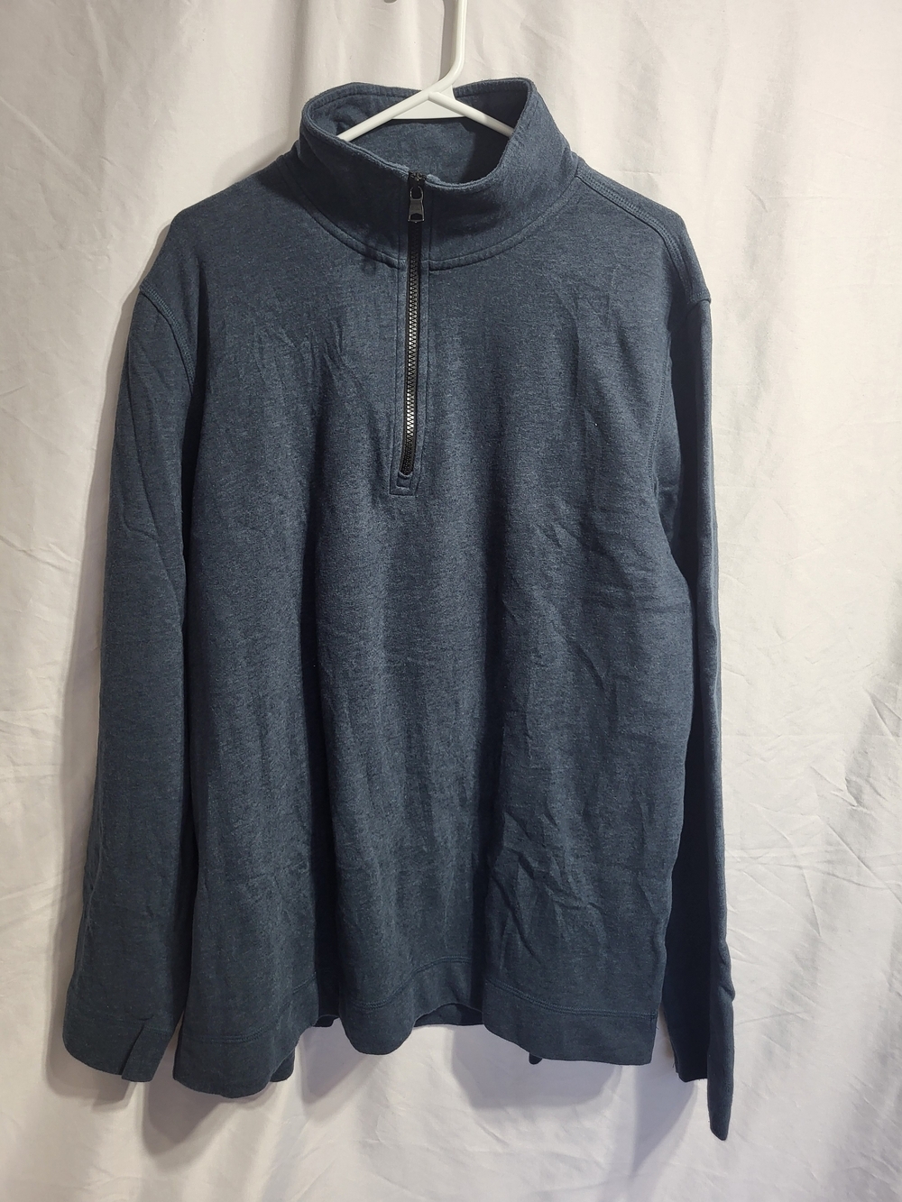 Banana Republic Men's Quarter-Zip Sweater - Navy Blue, Size XL